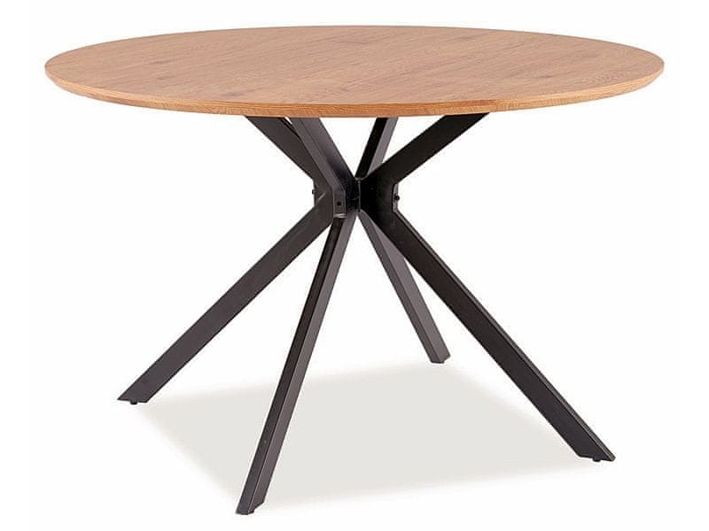 CASARREDO Jedálenský stôl ASTER 120 dub/čierna mat